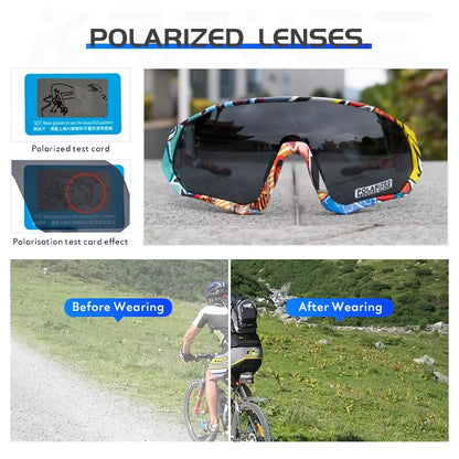Cycling Sunglasses Mtb Polarized Sports Cycling Glasses Goggles Bicycle Mountain Bike Glasses Men/Women Riding Cycling Eyewear