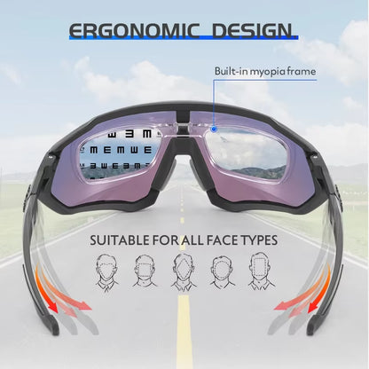 Cycling Sunglasses Mtb Polarized Sports Cycling Glasses Goggles Bicycle Mountain Bike Glasses Men/Women Riding Cycling Eyewear