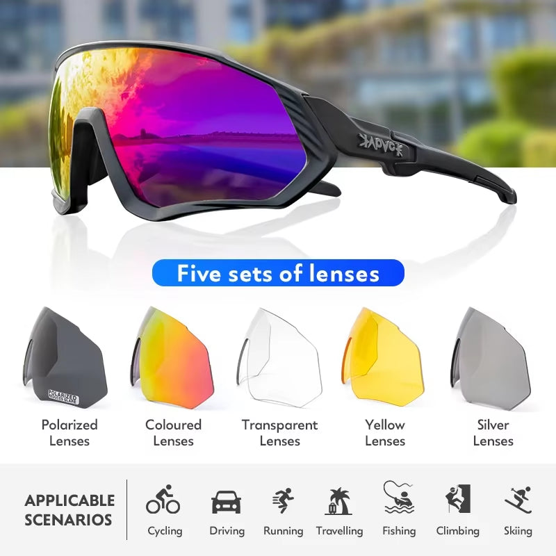 Cycling Sunglasses Mtb Polarized Sports Cycling Glasses Goggles Bicycle Mountain Bike Glasses Men/Women Riding Cycling Eyewear